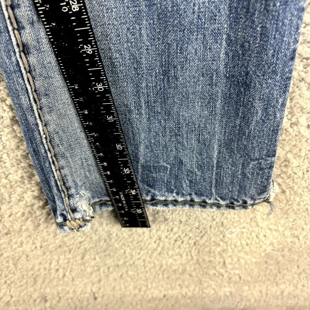 True Religion Jean Mens 29 Ricky Flap Super T Relaxed Distressed (meas 31x35)